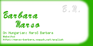 barbara marso business card