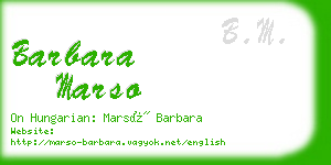 barbara marso business card